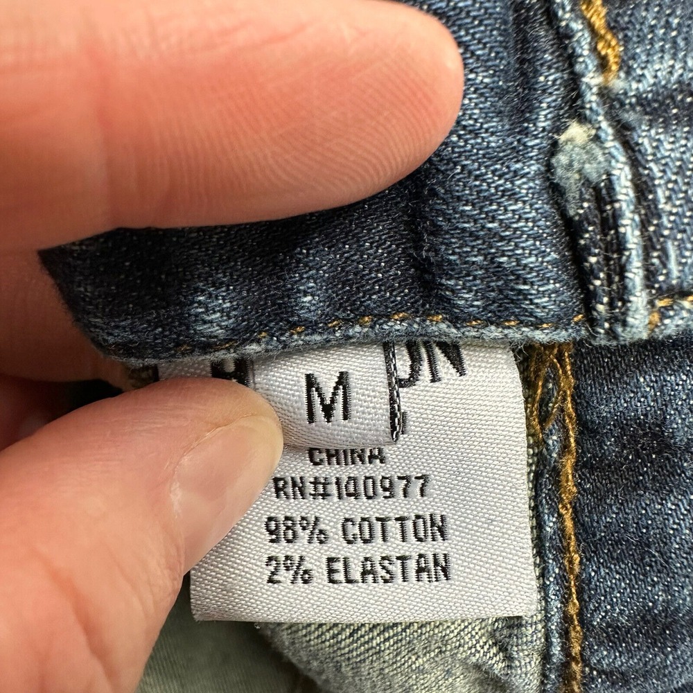 Hudson Girls Jean Jacket Blue Distressed Medium Wash Stretch Collared Pockets M - Picture 6 of 10